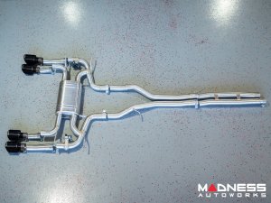 Jaguar F-TYPE Performance Exhaust System - MADNESS - 3.0L V6 - Dual Side Exit - Electronic Valve Design - Black Chrome Exhaust Tips Jaguar F-TYPE Performance Exhaust System - MADNESS - 3.0L V6 - Dual Side Exit - Electronic Valve Design - Black Chrome Exhaust Tips